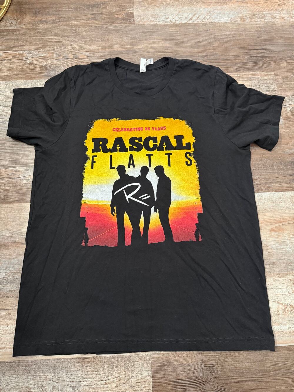 Rascal Flatts "Celebrating 25 Years" tour t-shirt sz Large in black